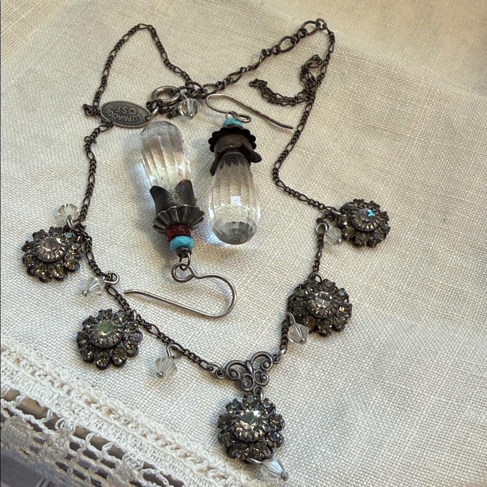 Necklace and Earring Set / crystal